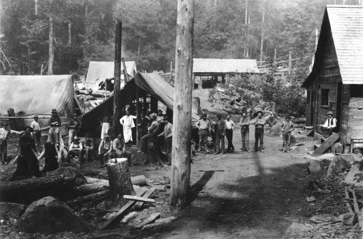 1893 - Construction Camp Bull Run Pipeline