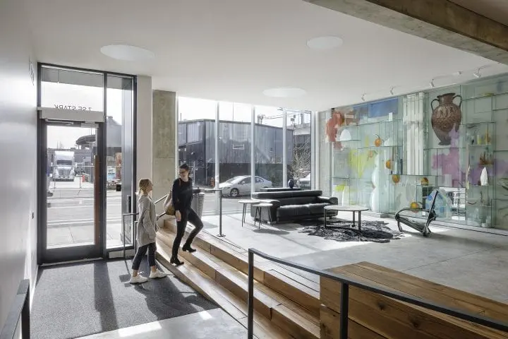 Interior of lobby at 7 SE Stark